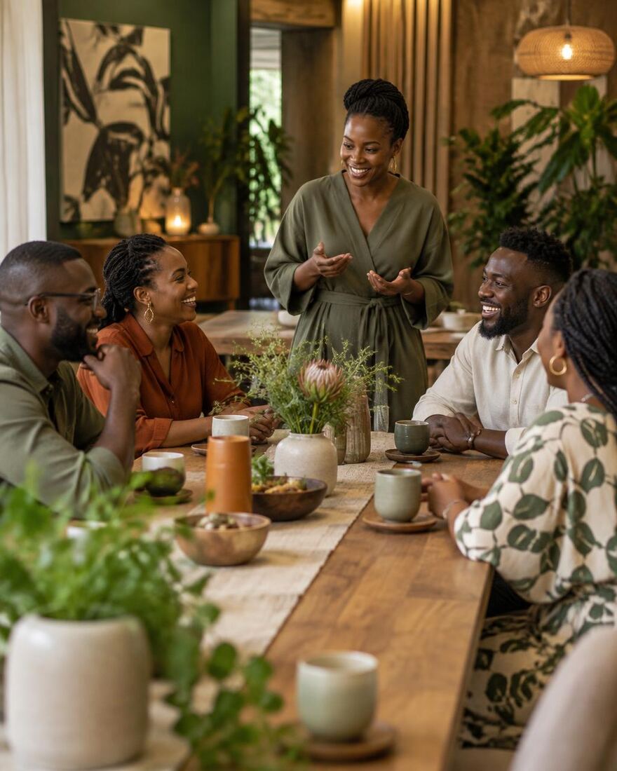 Professionals connecting during a curated corporate wellness and creative session